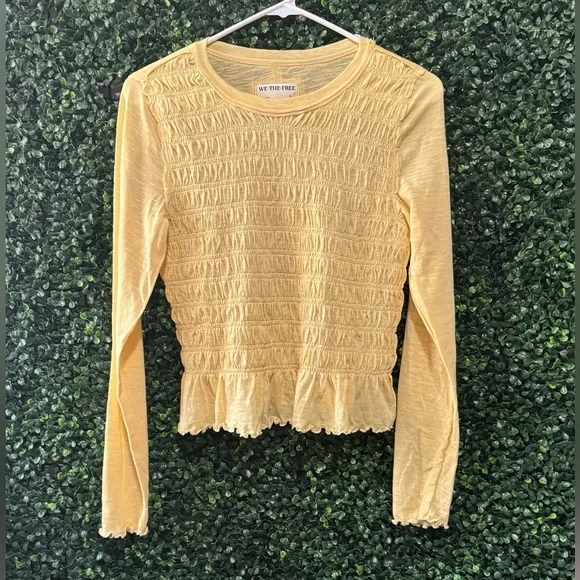 FREE PEOPLE We The Free Sylvie Long Sleeve TEE TOP - Picture 5 of 9